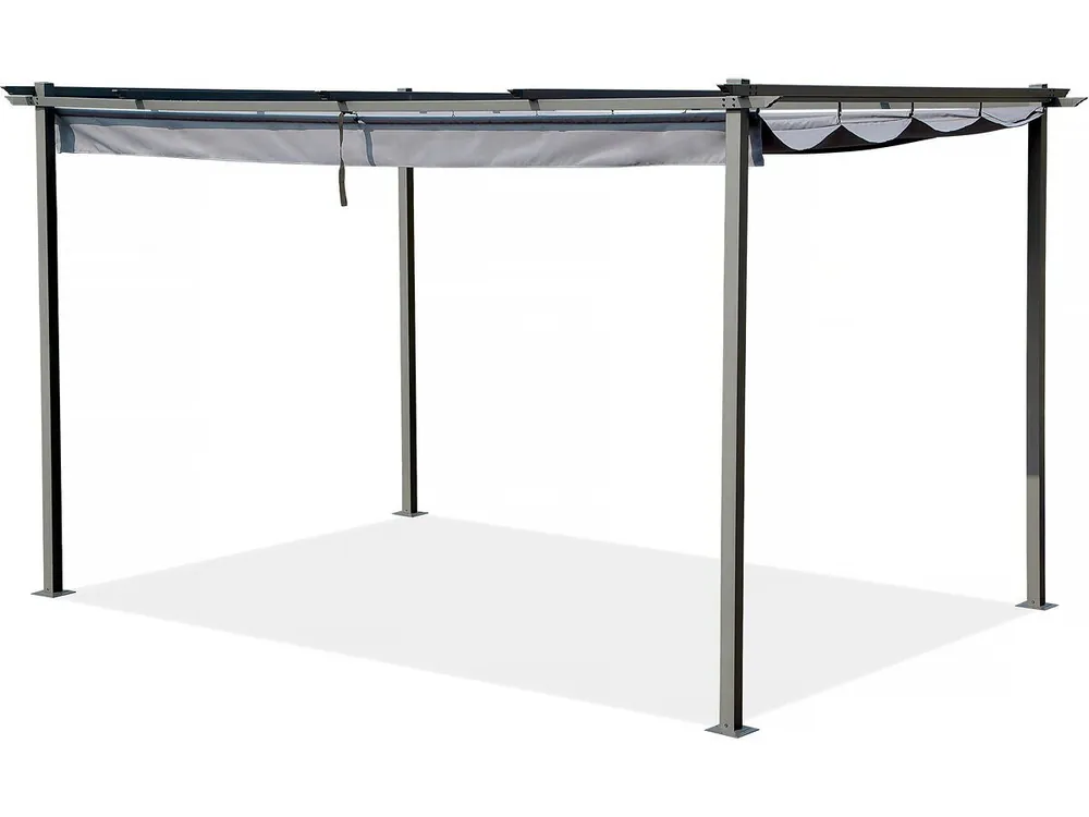 Pérgola con techo retráctil - 3 x 4 m - Antracita