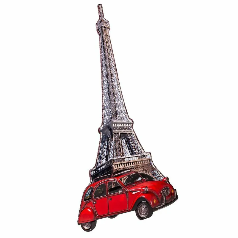 Placa de Pared Alexandra House Living Hierro Torre Eiffel 80 x 1 x 43 cm - Decoración