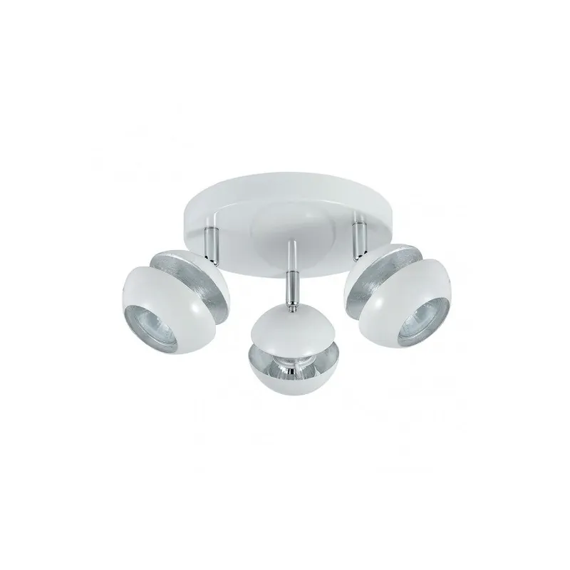 plafon 3 luces metal color blanco serie beethoven 22cm - Decoración