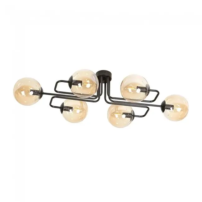 Plafón de techo Vesta Ámbar 6 luces marca Wonderlamp - Decoración