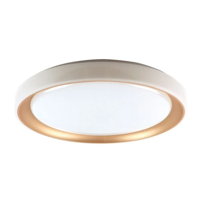 Plafón Kigali Bel Air 72W luz LED 6480 lm con mando regulador blanco/oro Ø50x7 cm - Decoración
