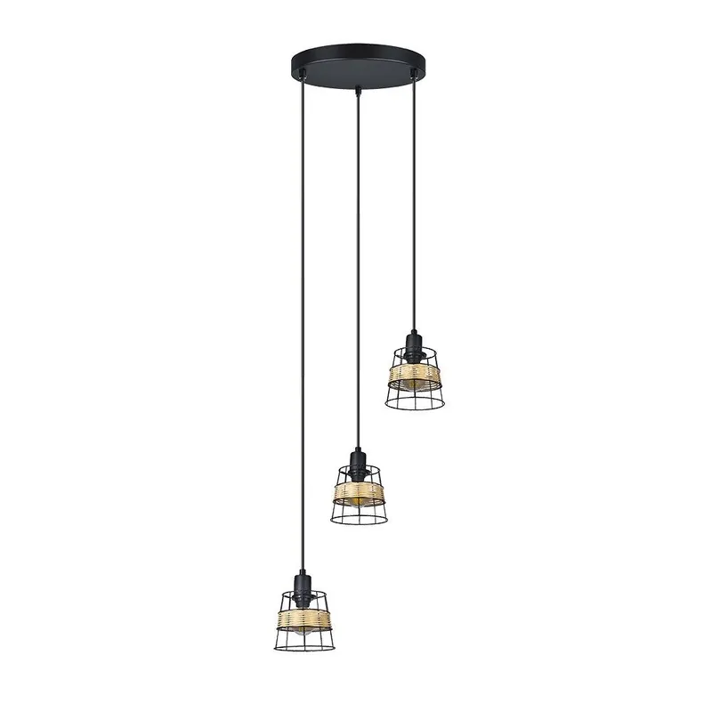 plafon metal color negro serie burano 25cm - Decoración