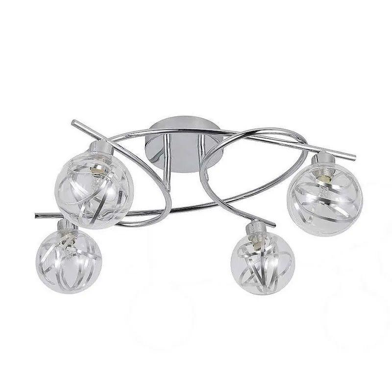 plafon metal color cromo serie varanasi 32cm - Decoración