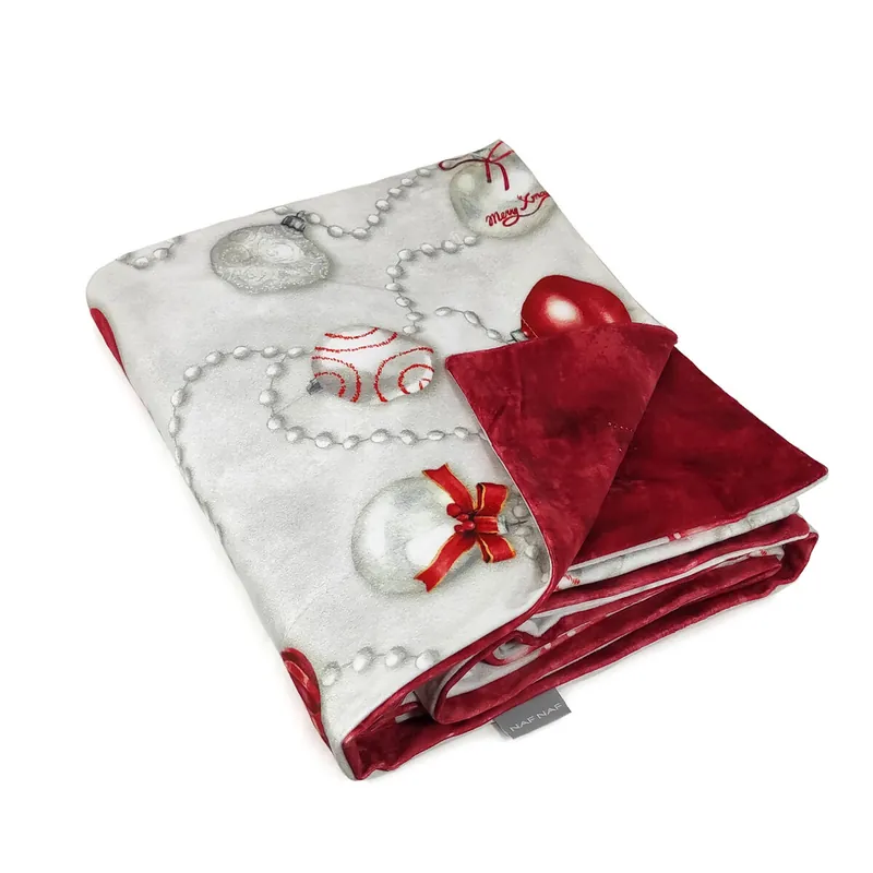 PLAID REVERSIBLE DE TERCIOPELO DE NAVIDA XMAS DAYS 130x170 cm - Decoración