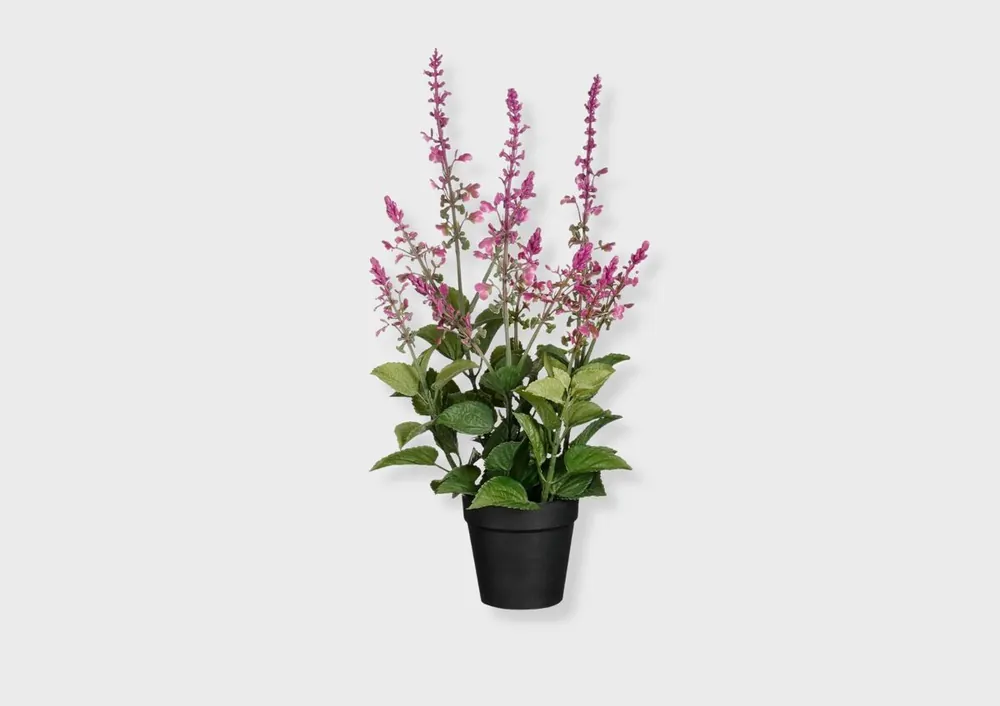 Planta floral artificial SALVIA rosa 37,5x10cm - Decoración