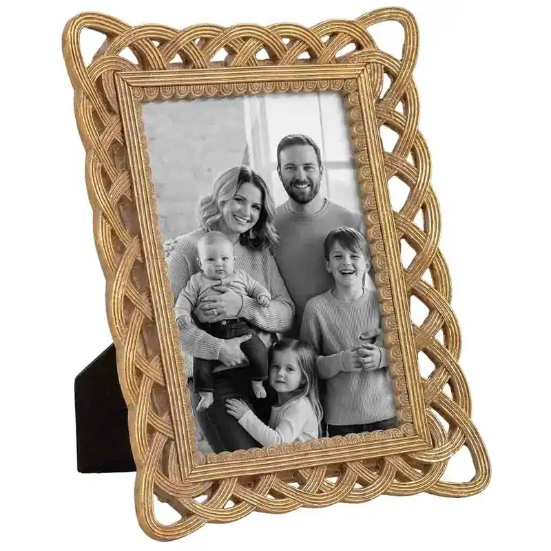 Porta fotos 10X15 dorado 15,6x2,5x20,4h cm - Decoración
