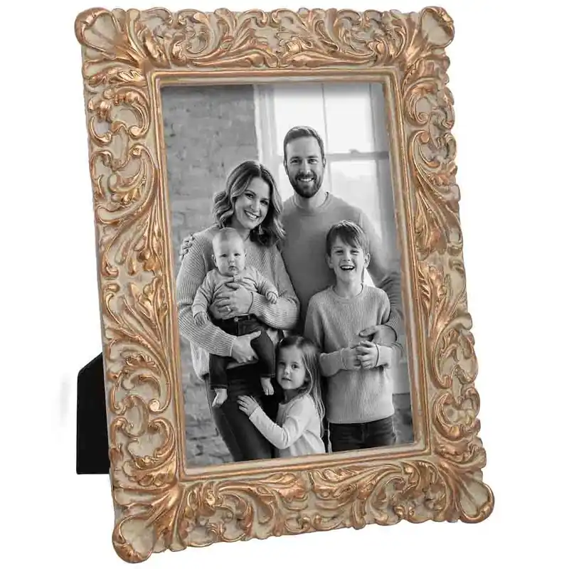 Porta fotos 10X15 dorado 15,7x1,8x20,3h cm - Decoración