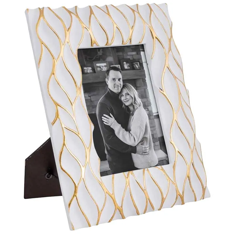 Porta fotos 13X18 blanco 23x3,2x28h cm - Decoración