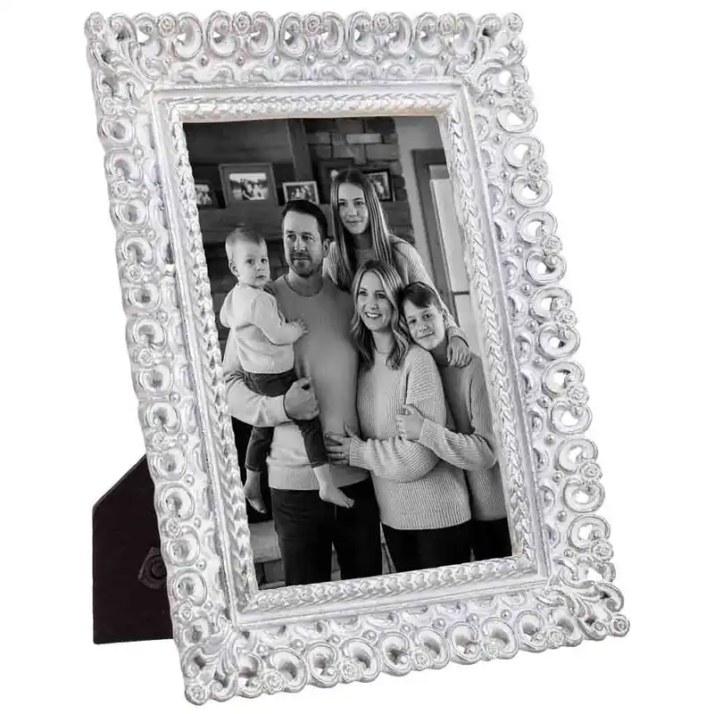 Porta fotos 10X15 plateado 15,1x2x20h cm - Decoración