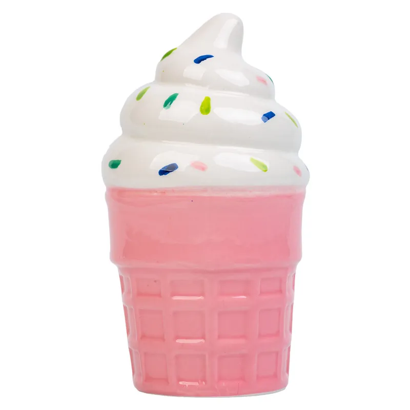 Porta lápices helado de cerámica rosa d7,5x15 - Decoración