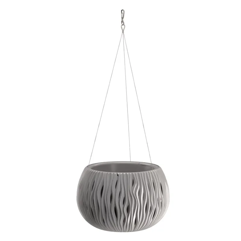 Prosperplast Bowl Sandy Ws De Plástico Con Depósito En Color Gris Piedra, 19,5 (Alto) X 29 (Ancho) X 29 (Profundo) Cms - Decoración