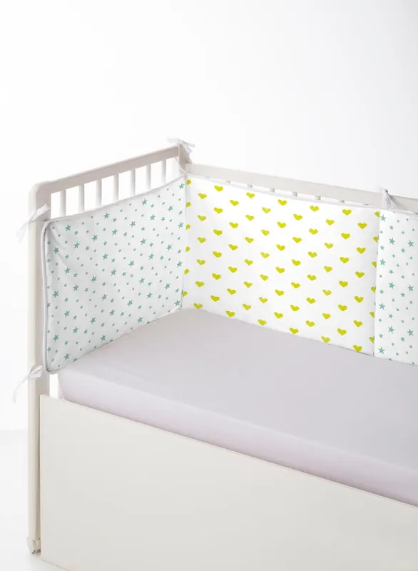 PROTECTOR DE CUNA/MAXICUNA SILVINA Fabricado con 100% algodón 60x60 cm - Bebé
