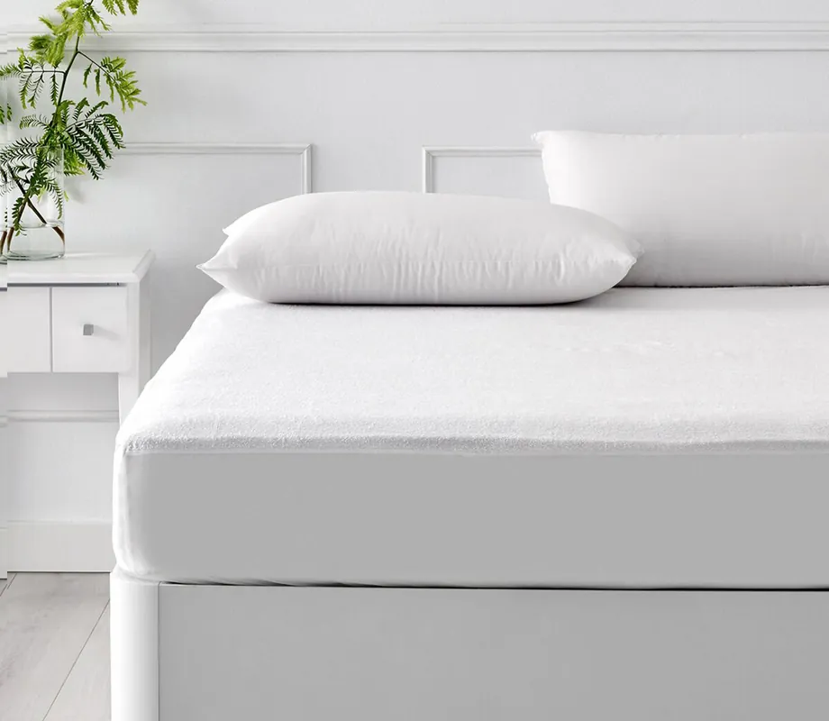 Protector rizo 100% algodón PU impermeable cama de 80 - Descanso