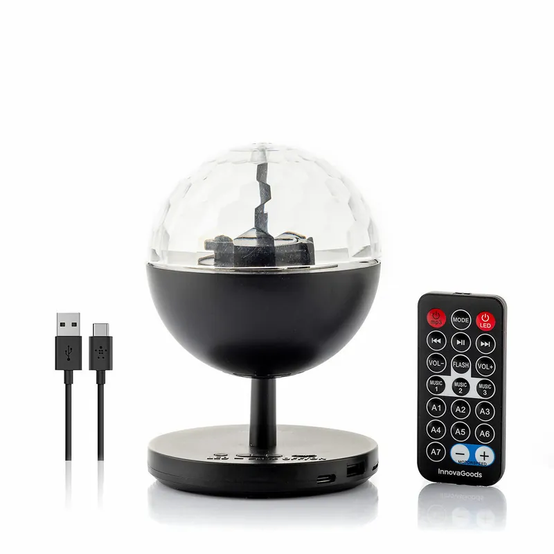 Proyector LED Recargable con Altavoz Istarlyt InnovaGoods - Decoración