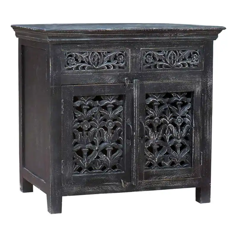 Recibidor de madera acabado artesanal - Muebles
