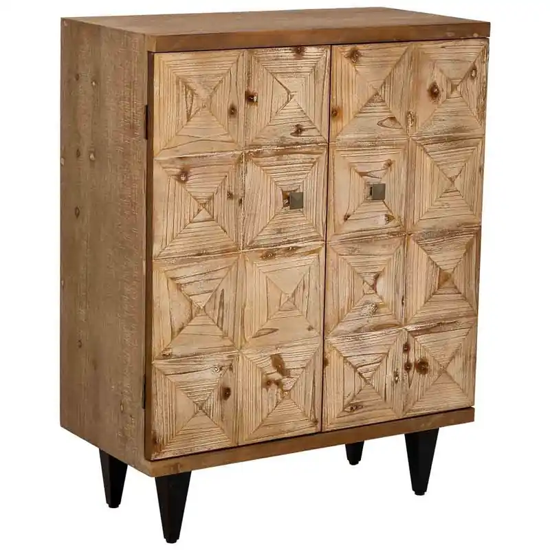 Recibidor de madera con 2 puertas marrón 74x38x96h cm - Muebles