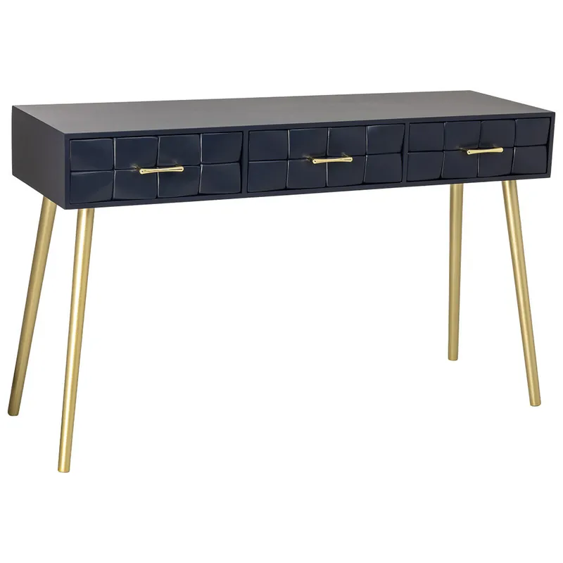 Recibidor de madera negro 132x41x79h cm - Muebles