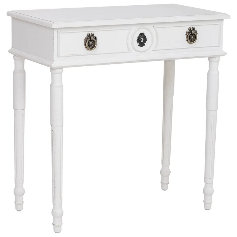Recibidor de madera blanco 71x36.5x74h cm - Muebles
