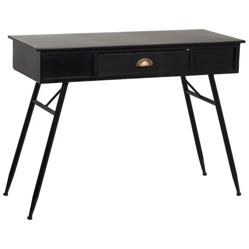 Recibidor de metal negro 100x40x75 cm - Muebles