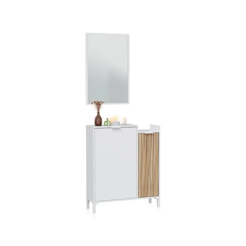 Recibidor Nitza Blanco Artik (Blanco Mate) - Natur 77 x 91 x 24 cm