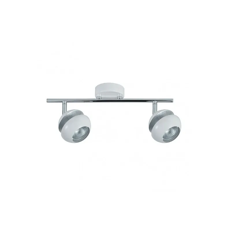 regleta 2 luces metal color blanco serie beethoven 36.5cm - Decoración