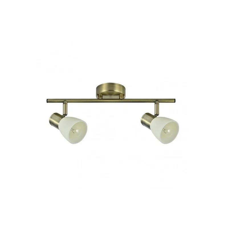 regleta 2 luces metal color dorado serie cholo 36.5cm - Decoración