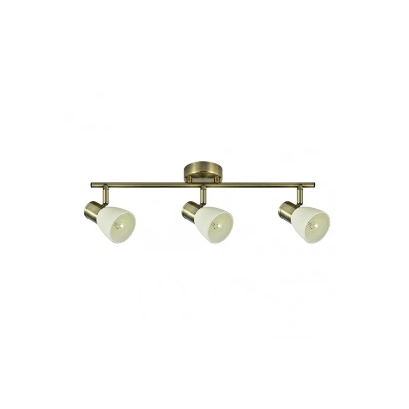 regleta 3 luces metal color dorado serie cholo 48.5cm - Decoración