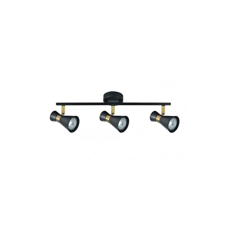 regleta 3 luces metal color negro serie mã¡ximo 48.5cm - Decoración