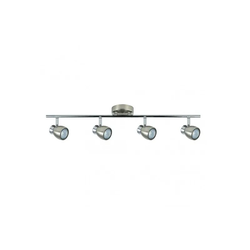 regleta 4 luces metal color cromo serie chacho 69.5cm - Decoración
