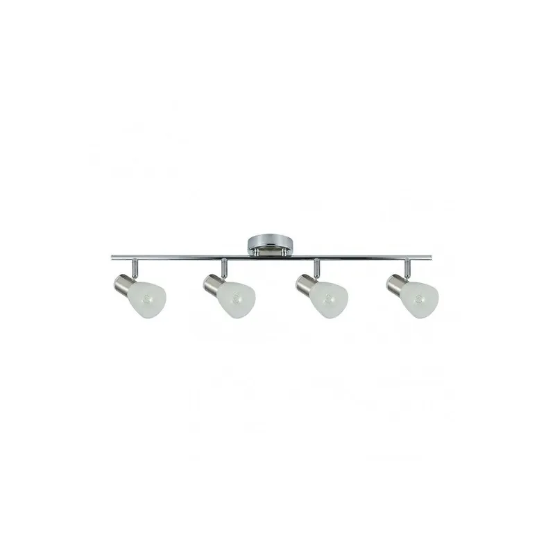 regleta 4 luces metal color cromo serie cholo 69.5cm - Decoración