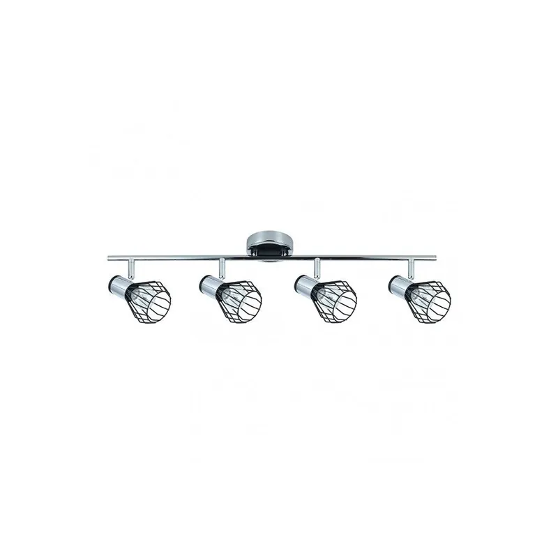 regleta 4 luces metal color cromo serie mateo 69.5cm - Decoración