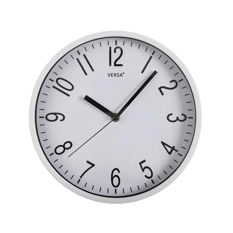 Reloj de Pared Versa Blanco Plástico Cuarzo 4,3 x 25 x 25 cm - Decoración