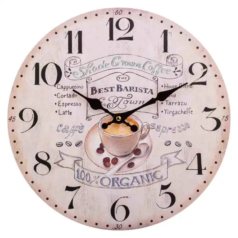 Reloj de pared de madera - Decoración