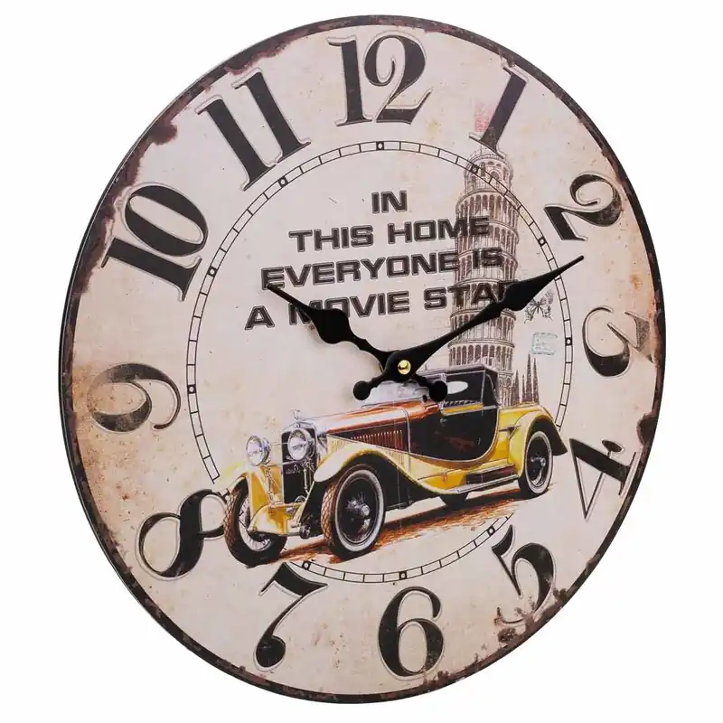 Reloj de pared de madera - Decoración