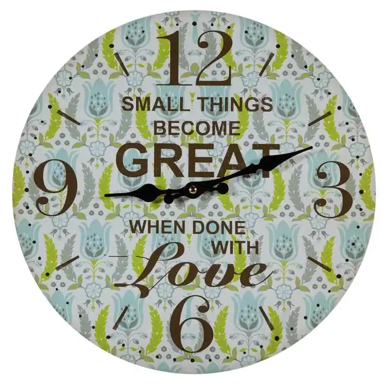 Reloj de pared de madera - Decoración