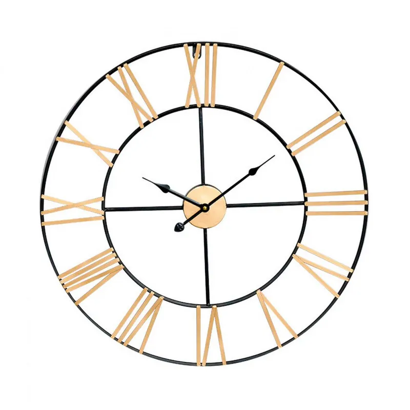 Reloj de Pared Vintage Negro/Bronce Ø60cm Thinia Home - Decoración