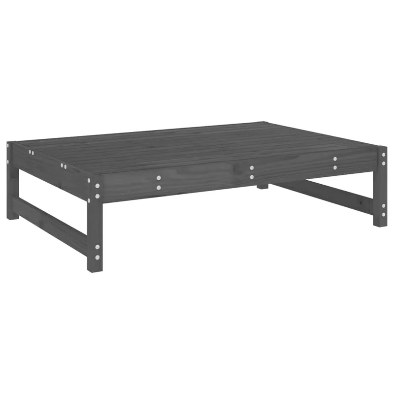 vidaXL Taburete de jardín madera maciza de pino negro 120x80 cm - Sofás sillones puffs