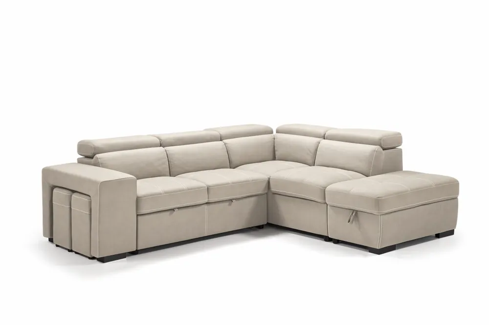 Rinconera derecha BURGOS color beige - Sofás sillones puffs