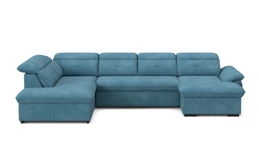 Rinconera izquierda con cama XL ZOOM color azul - Sofás sillones puffs