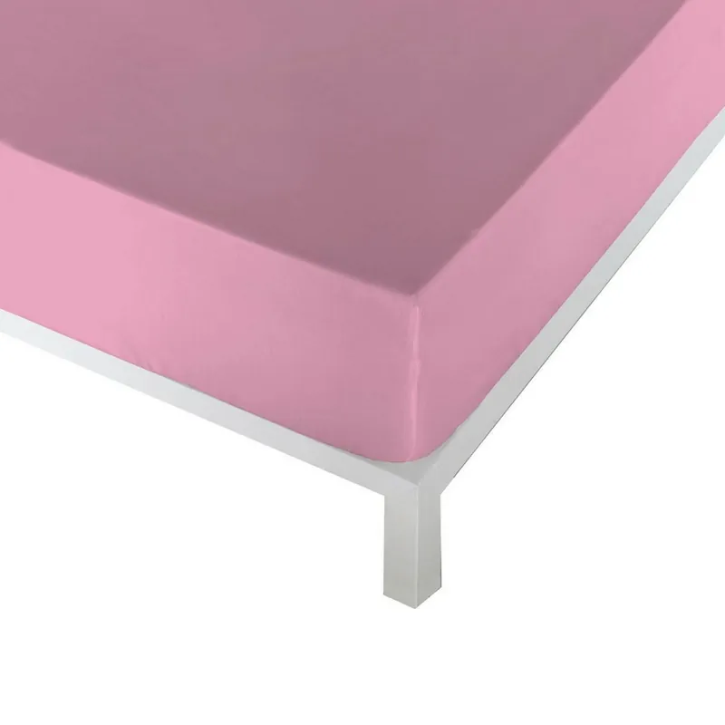 Sábana Bajera Ajustable Naturals BAJERA (DRAP HOUSSE) Rosa claro 90 x 190/200 cm (Cama de 90) - Textil
