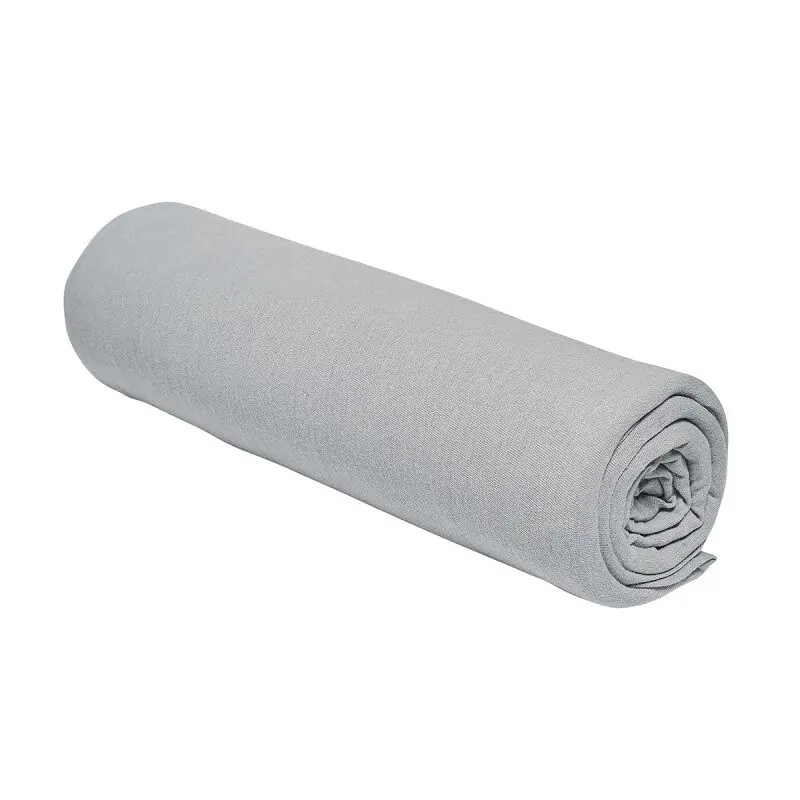 Sábana bajera ajustable de punto de algodón Jersey Cotton. Acero 135/150x200cm - Textil