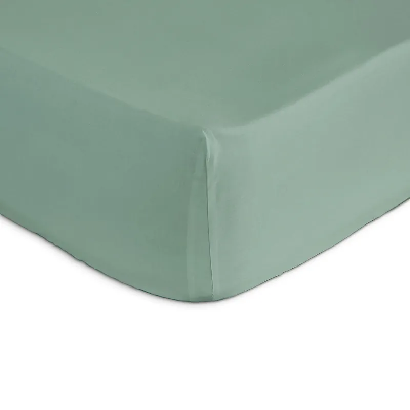 Sábana bajera ajustable de algodón CASUAL 90x200+28 cm Verde agua - Textil