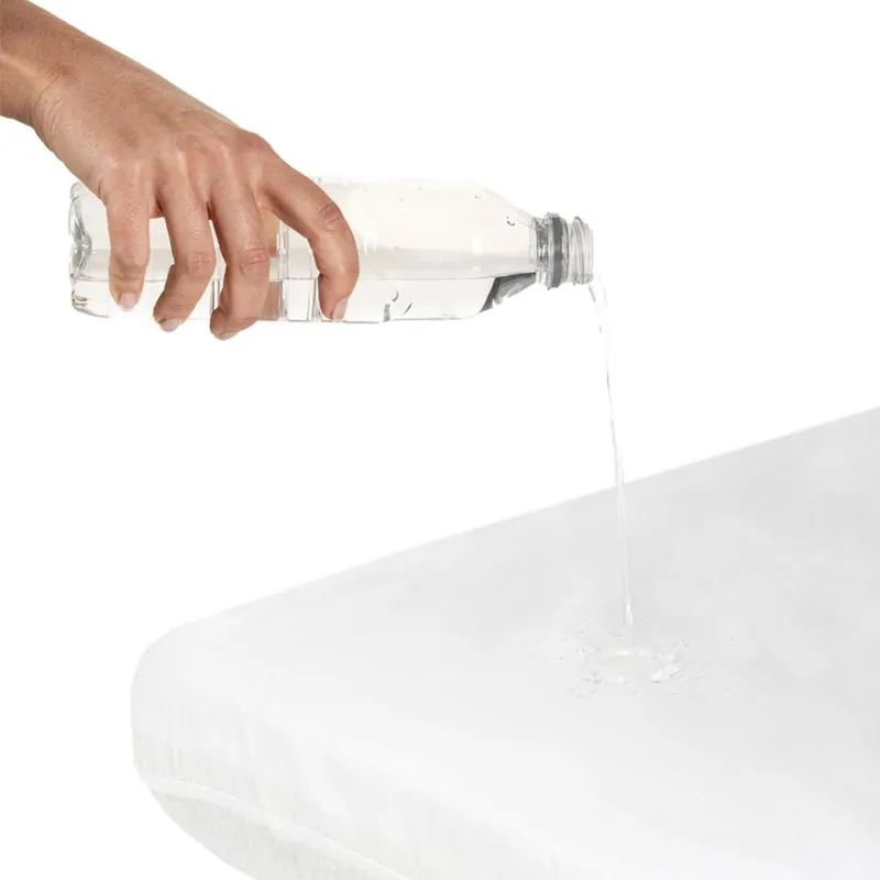 Sábana Bajera Protectora Impermeable para Cuna de Bebé de 60x120 cm/Sábana Bajera Ajustable con Protector Impermeable 2 en 1