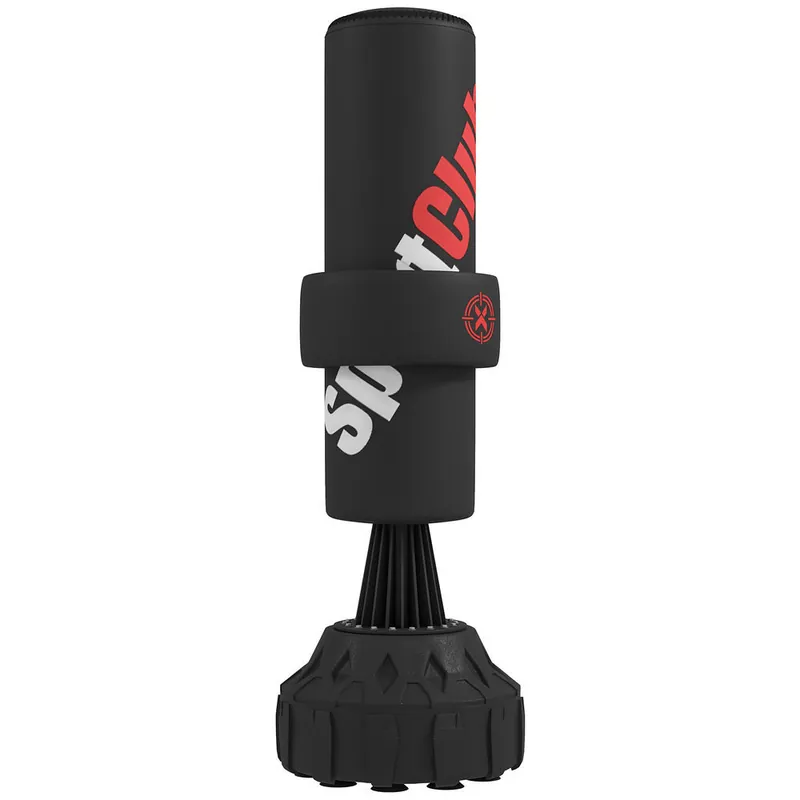 SPORTNOW Saco de Boxeo de Pie 175 cm, Saco de Boxeo para Adultos, Altura Ajustable de Banda 65–175 cm, Base Rellenable con Ventosas, Amortiguador, Incluye Venda, Entrenamiento MMA, Muay, Negro - Deporte