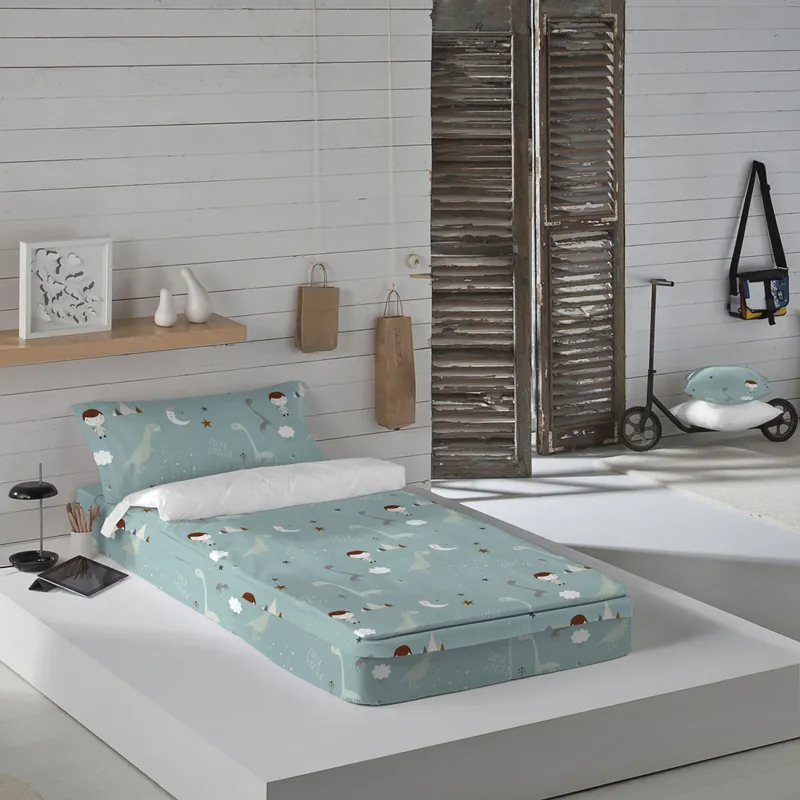 SACO NORDICO CON RELLENO JURASIC GREEN COOR CAMA 90 - Textil