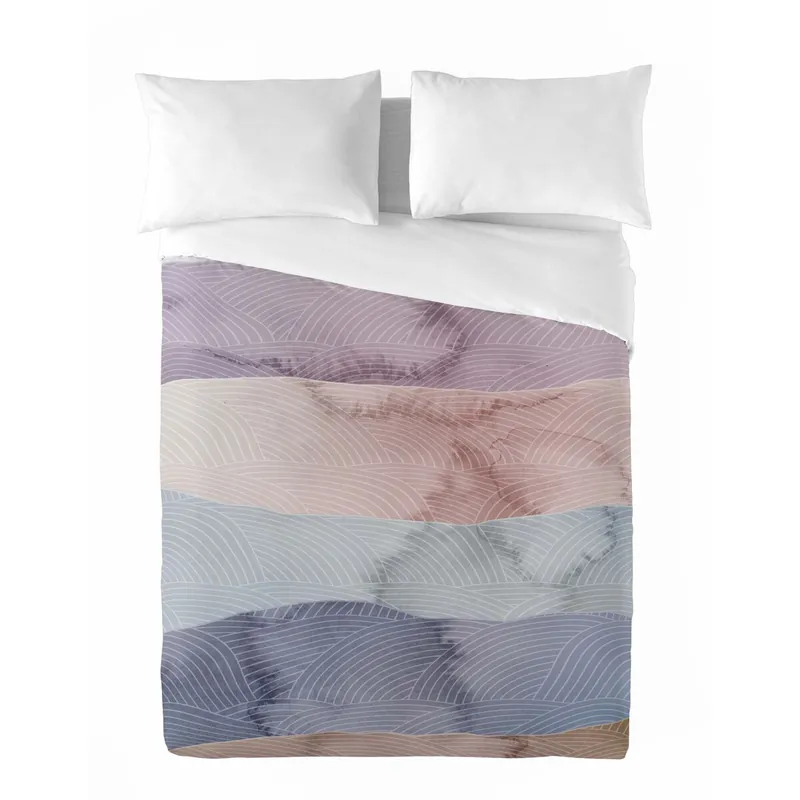SANDAL - Funda Nórdica Estampada cama 150 - Algodón Extrasuave - Incluye 2 Fundas de Almohada - OCEAN BLUE