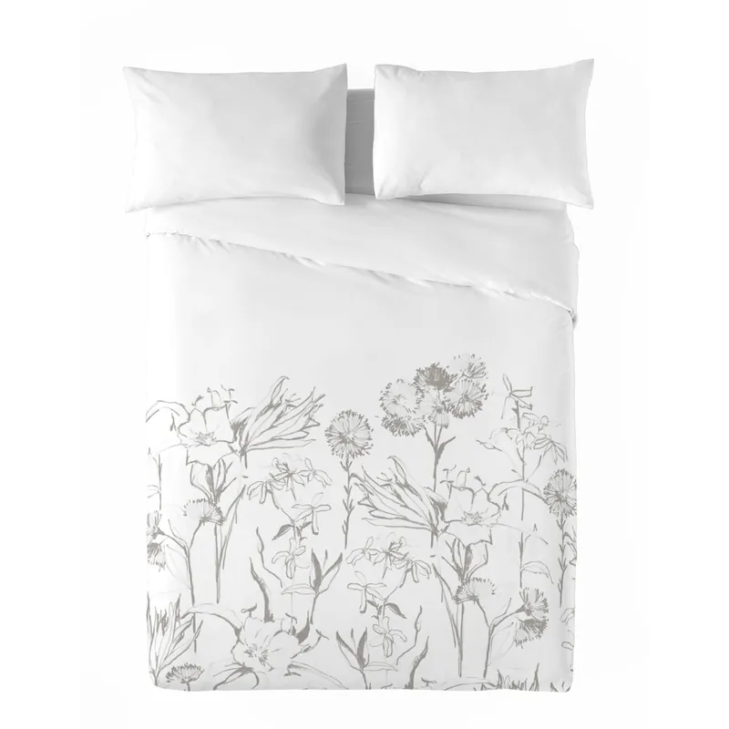 SANDAL - Funda Nórdica Estampada cama 90 - Algodón Extrasuave - Incluye 1 Funda de Almohada - ZURI STONE