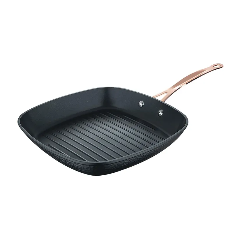 Bergner Copper Sartén Grill 28x28cm en Aluminio forjado Antiadherente en color Negro mate - Cocina