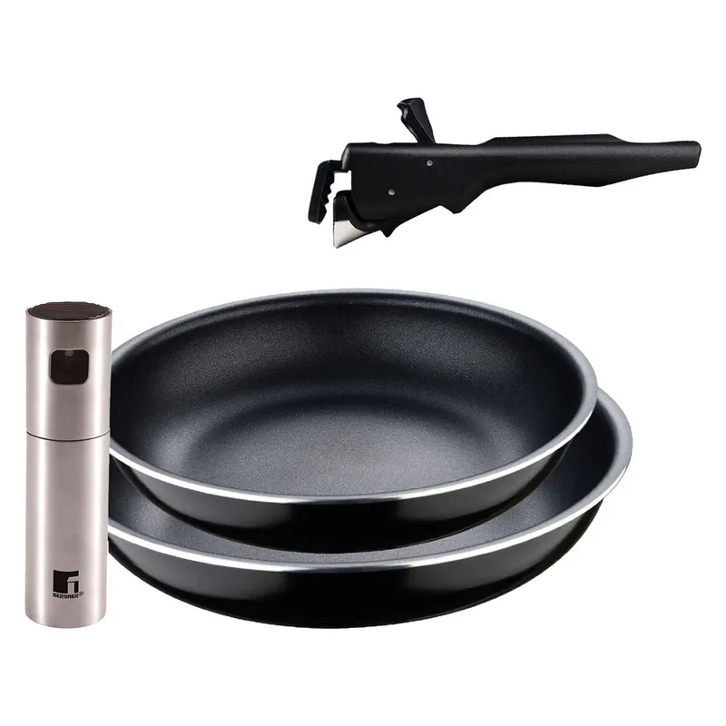 Sartenes Ø22Ø26cm inducción Click&Cook y Pulverizador de aceite - Cocina