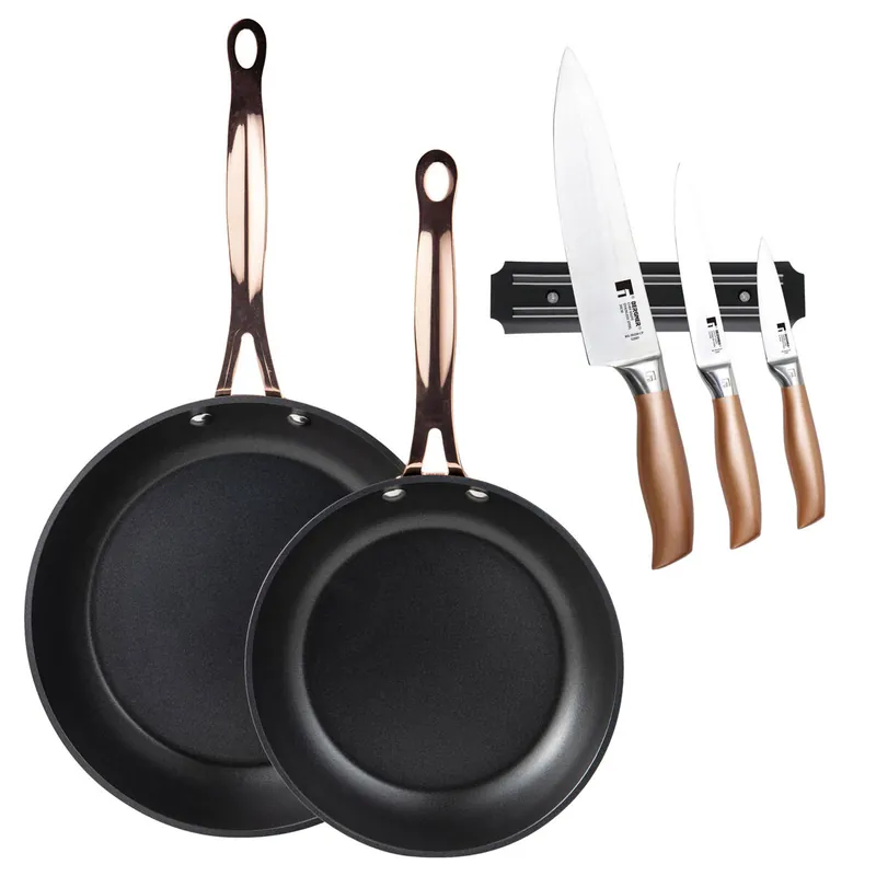 Sartenes Ø20Ø24cm inducción Copper y Cuchillos de cocina